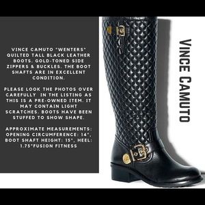 Vince Camuto "Wenters" Quilted Tall Leather Boots